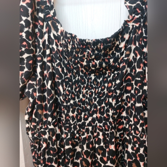 Who What Wear Square Neck Puff Sleeves Ruffle Dress Size XL Date Office Boho - Picture 8 of 12